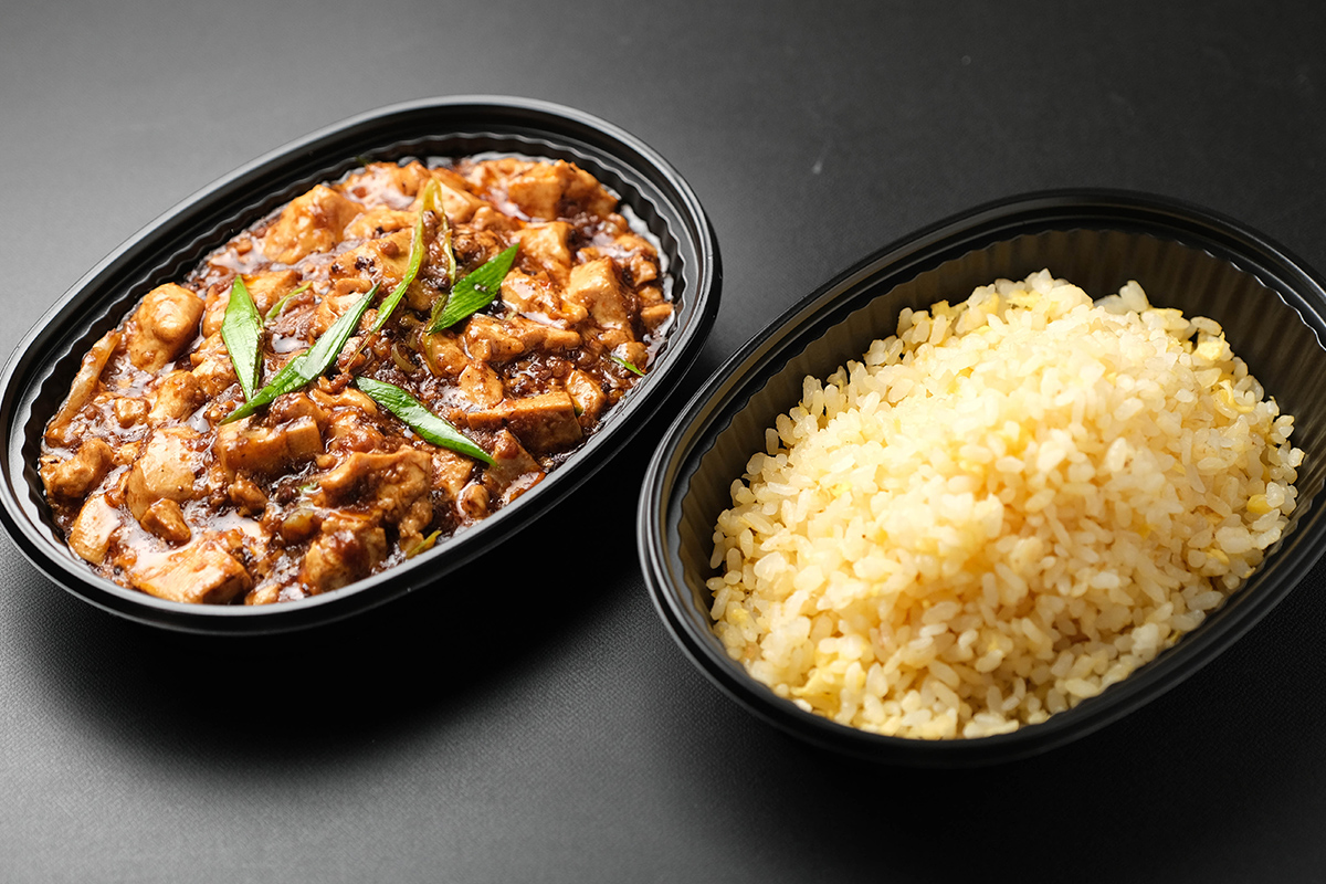「貴」特製四川麻婆豆腐とパラパラ卵炒飯の2段弁当