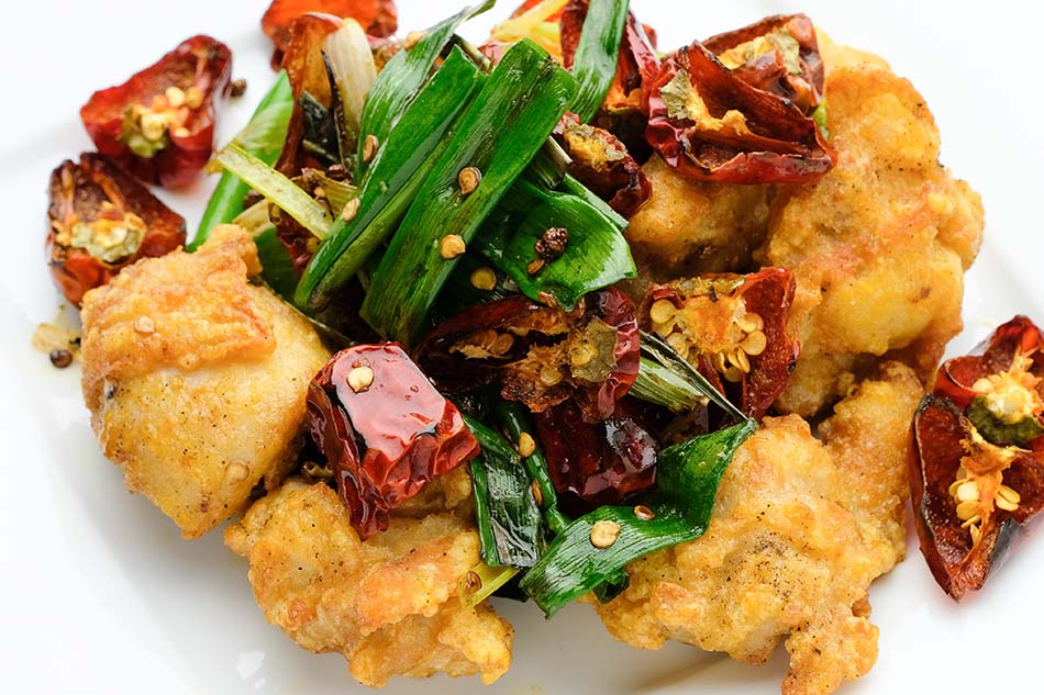 長州鶏の唐揚げ 四川の香りと共に